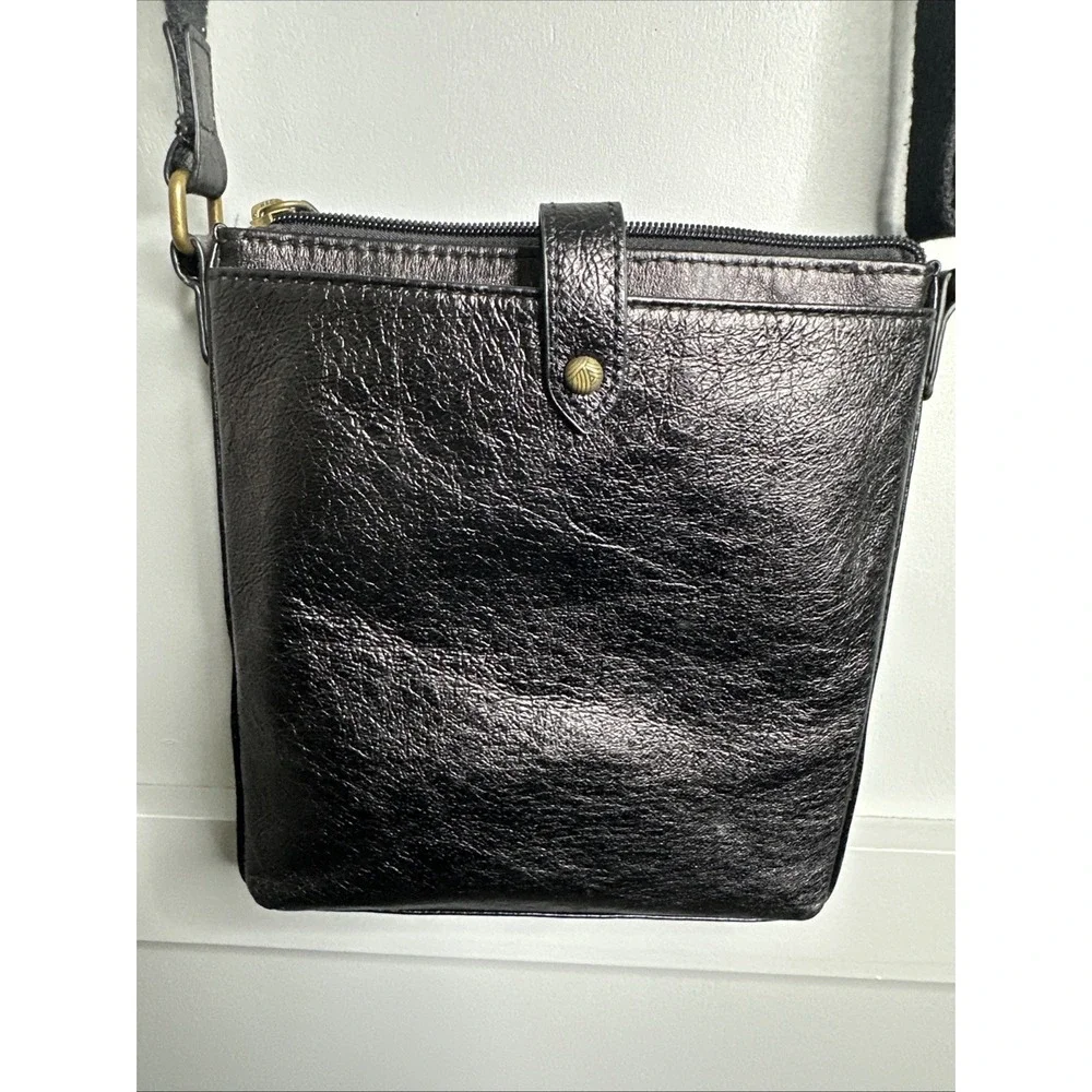 The Sak Purse‎ Black Genuine Leather Shoulder Adjustable Strap Boho Crossbody